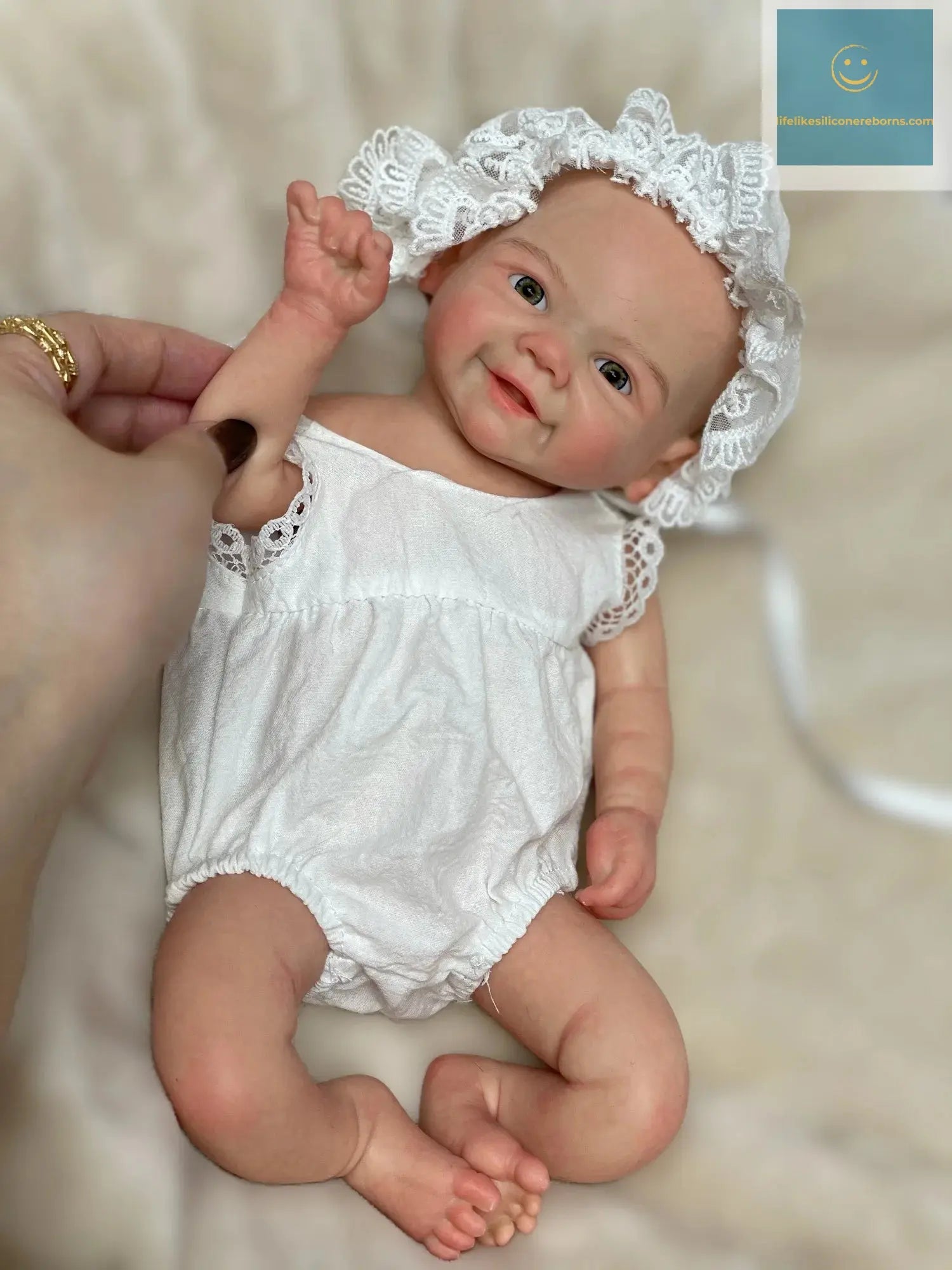 33cm Cuddly Vivienne Full Body Solid Silicone Reborn Baby Girl Visible Veins Handmade Soft Touch Silicone Newborn Doll lifelikesiliconereborns.com