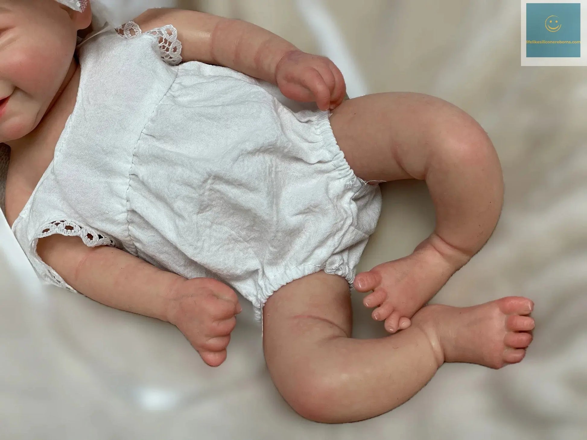 33cm Cuddly Vivienne Full Body Solid Silicone Reborn Baby Girl Visible Veins Handmade Soft Touch Silicone Newborn Doll lifelikesiliconereborns.com