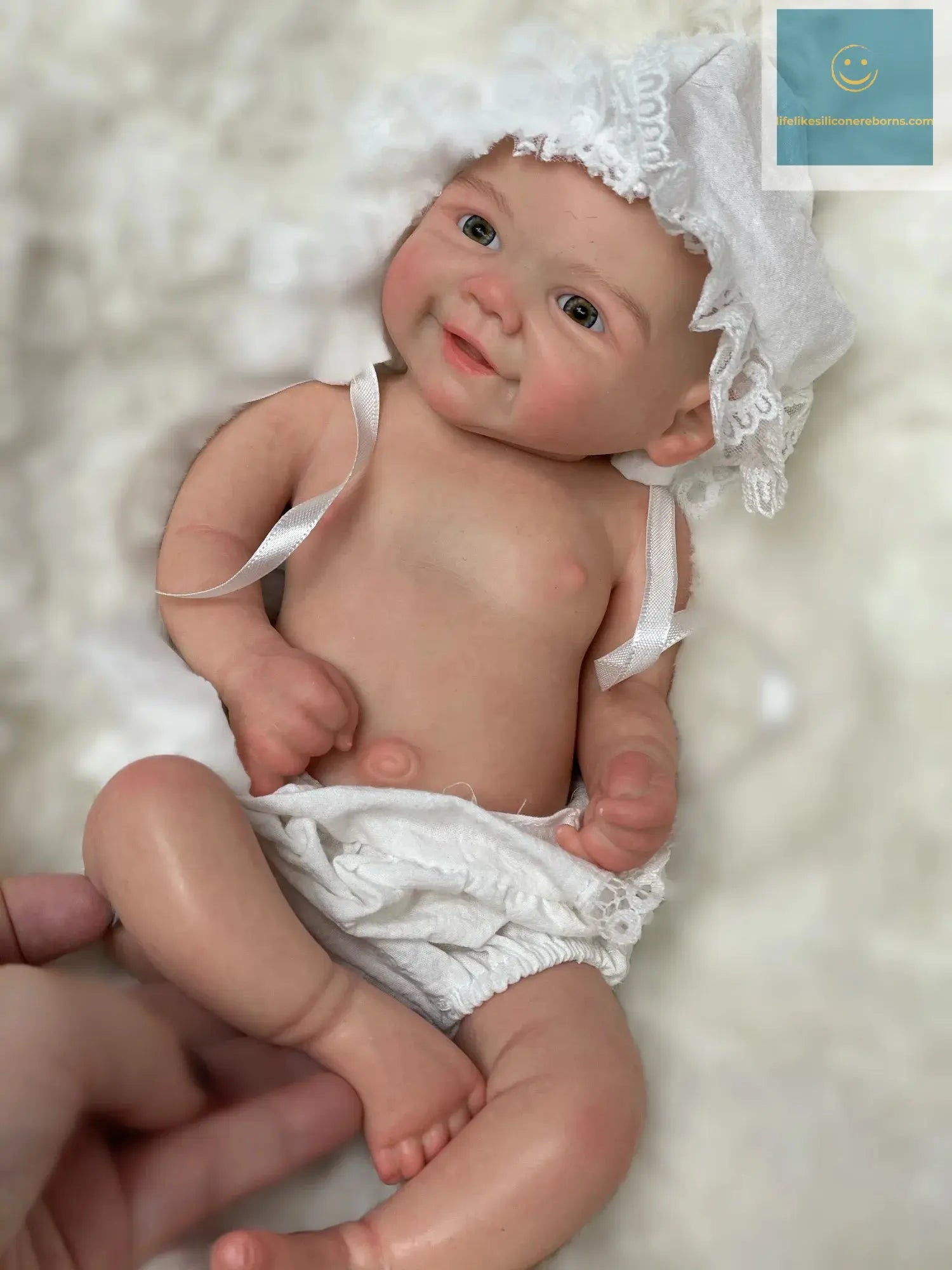 33cm Cuddly Vivienne Full Body Solid Silicone Reborn Baby Girl Visible Veins Handmade Soft Touch Silicone Newborn Doll lifelikesiliconereborns.com