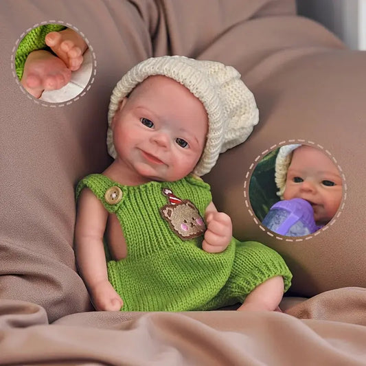 33cm Open Mouth Whole Body Silicone Bebe Reborn Boy and Girl 3D Painted Skin Soft Touch Lifelike Newborn Baby Dolls lifelikesiliconereborns.com