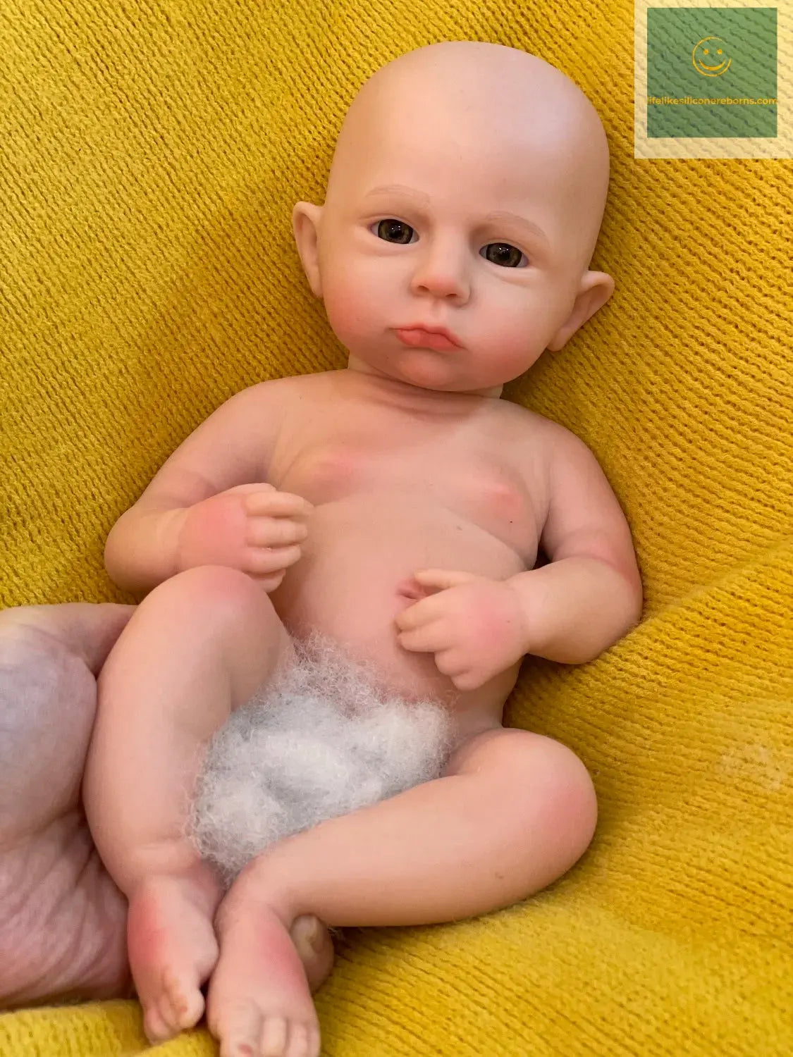 33cm Painted Cameron Solid Silicone Bebe Reborn Girl With Outfits Washable Lifelike Reborn Baby Girl Handmade Newborn Dolls Gift lifelikesiliconereborns.com