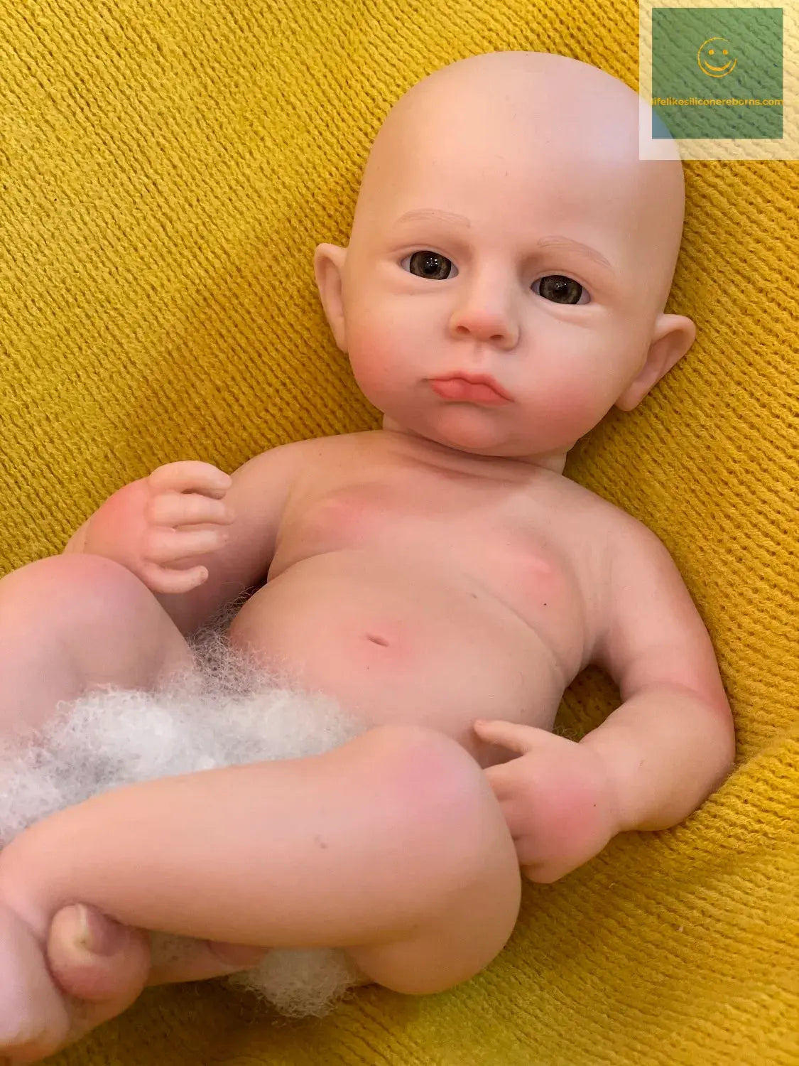 33cm Painted Cameron Solid Silicone Bebe Reborn Girl With Outfits Washable Lifelike Reborn Baby Girl Handmade Newborn Dolls Gift lifelikesiliconereborns.com