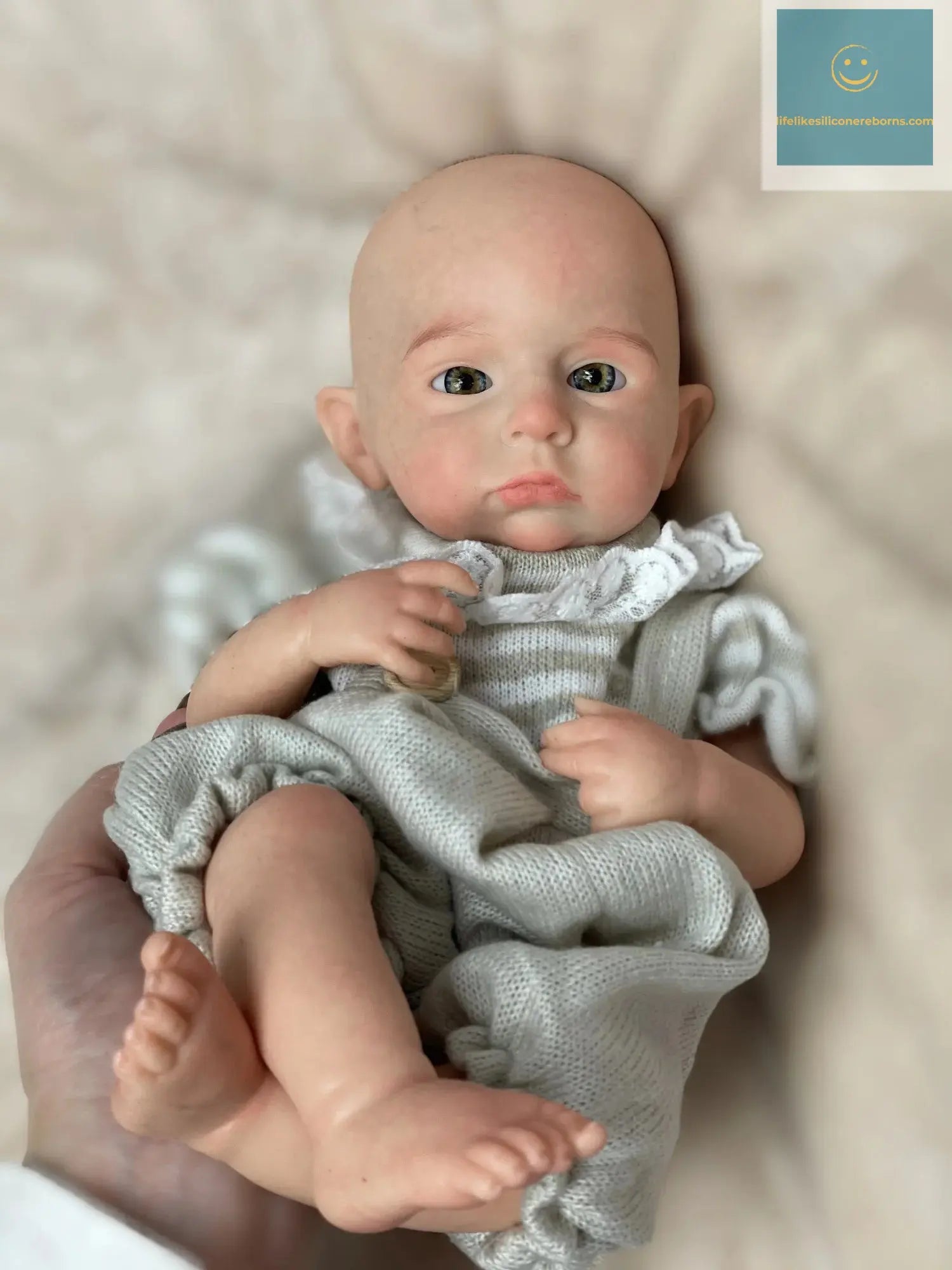 33cm Painted Cameron Solid Silicone Bebe Reborn Girl With Outfits Washable Lifelike Reborn Baby Girl Handmade Newborn Dolls Gift lifelikesiliconereborns.com