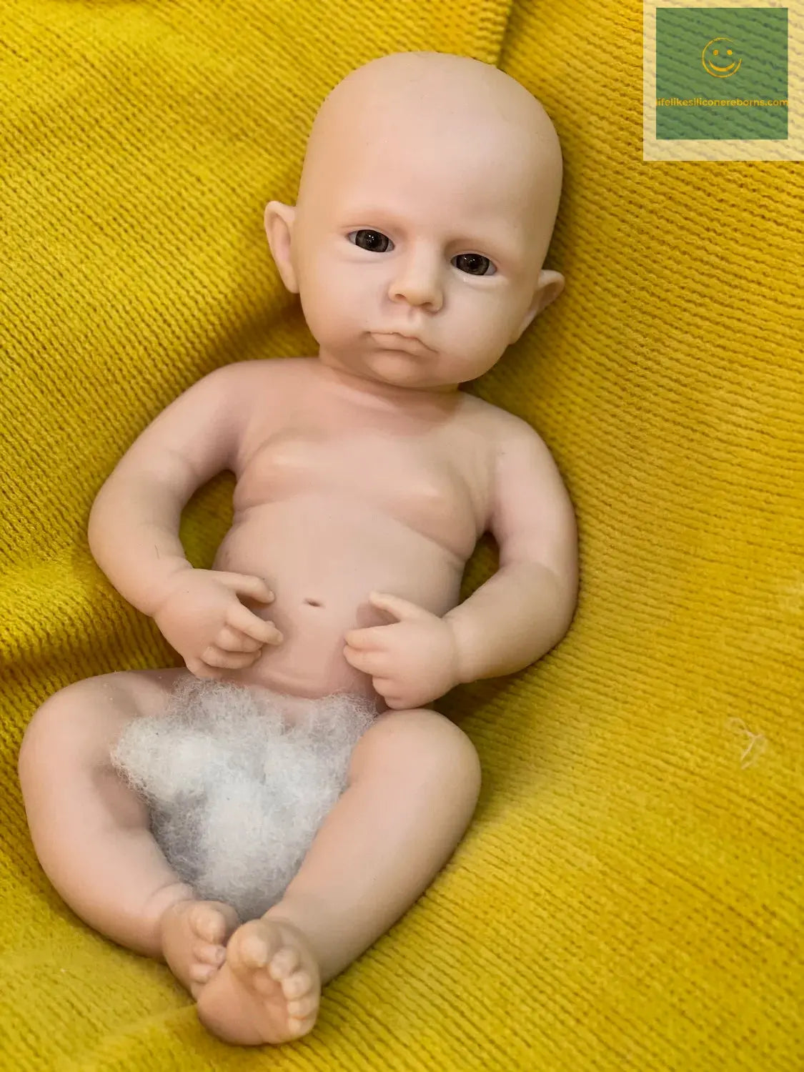33cm Painted Cameron Solid Silicone Bebe Reborn Girl With Outfits Washable Lifelike Reborn Baby Girl Handmade Newborn Dolls Gift lifelikesiliconereborns.com