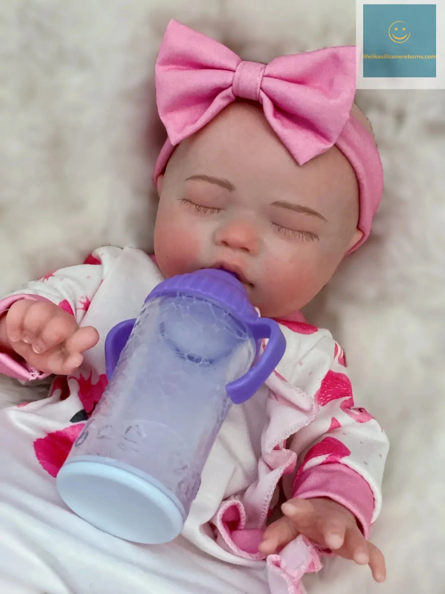 35cm Close Eyes Solid Silicone Bebe Reborn Girl Can Drink and Pee Newborn Baby Girl Waterproof Lifelike Muñeca Reborn Doll lifelikesiliconereborns.com