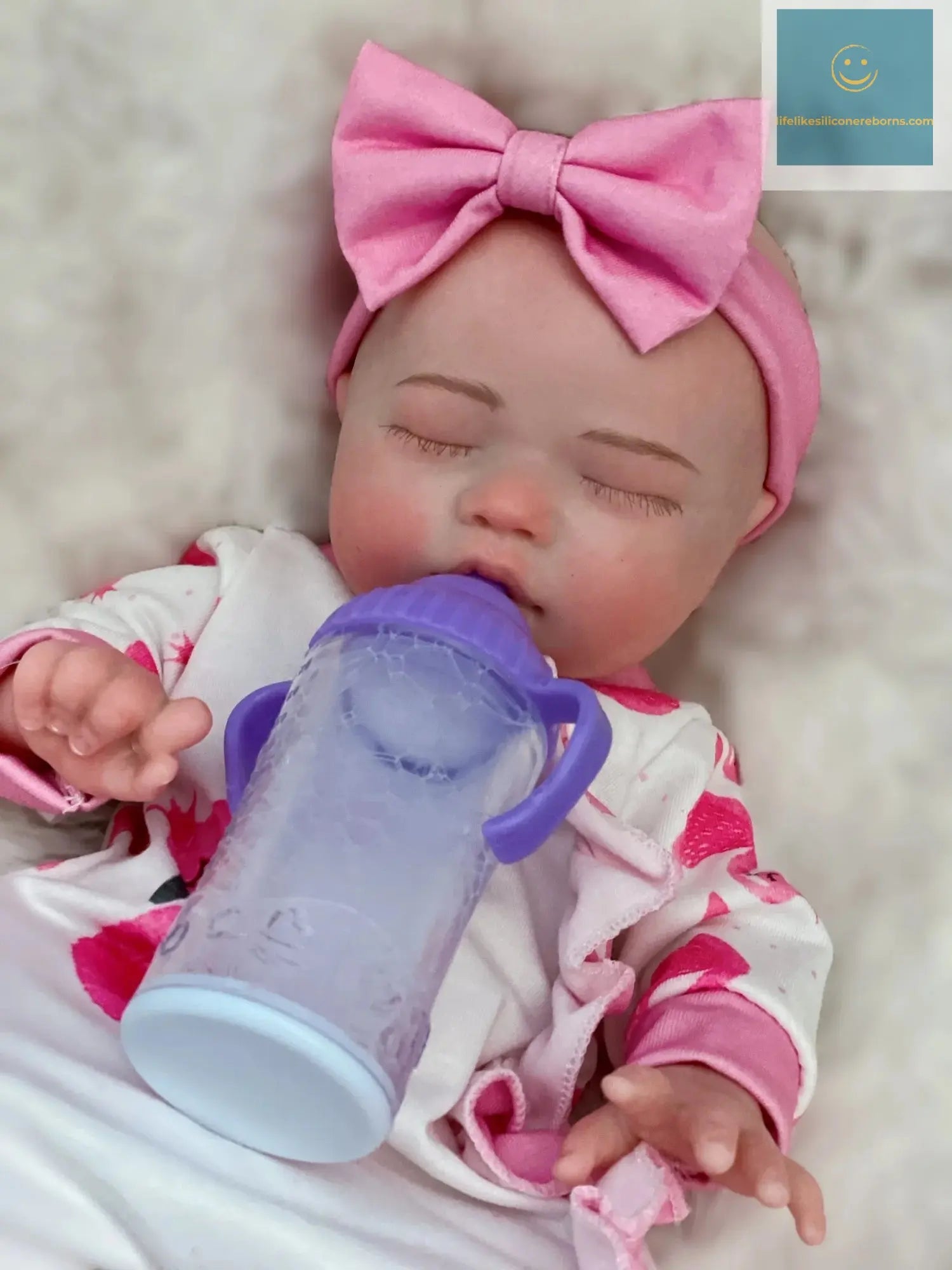 35cm Close Eyes Solid Silicone Bebe Reborn Girl Can Drink and Pee Newborn Baby Girl Waterproof Lifelike Muñeca Reborn Doll lifelikesiliconereborns.com