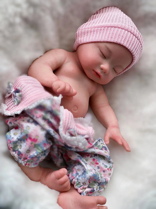35cm Cuddly Whold Body Solid Silicone Bebe Reborn Girls Can Drink and Pee Waterproof Newborn Baby Girl Dolls For Kid's Gift lifelikesiliconereborns.com