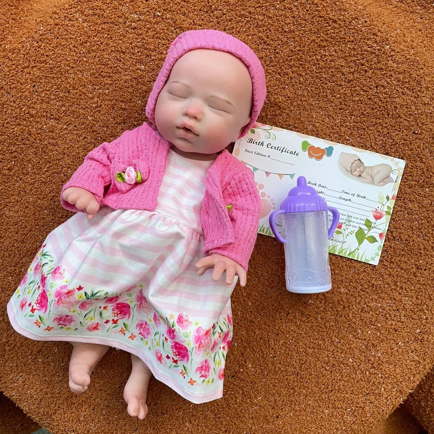 35cm Soft Touch Feeling Solid Silicone Bebe Reborn Girl Can Drink and Pee Reborn Baby Girl Handmade Lifelike Muñeca Reborn Doll lifelikesiliconereborns.com