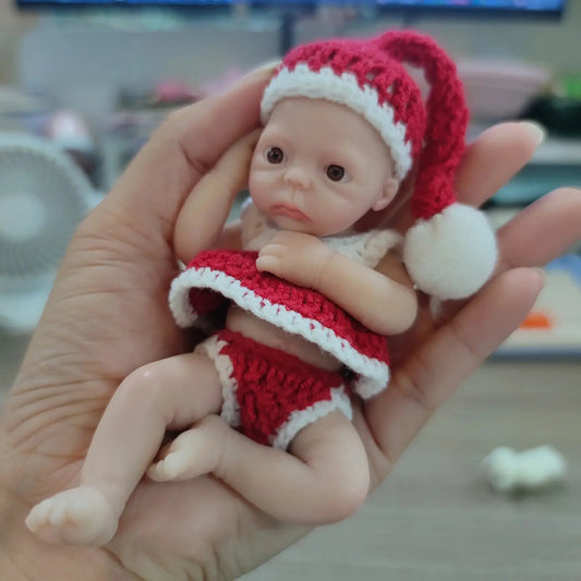 4.5 Inch Miniature Babies Full Silicone Reborn Baby Dolls with Accessories for Kids Christmas/Birthday Gifts lifelikesiliconereborns.com