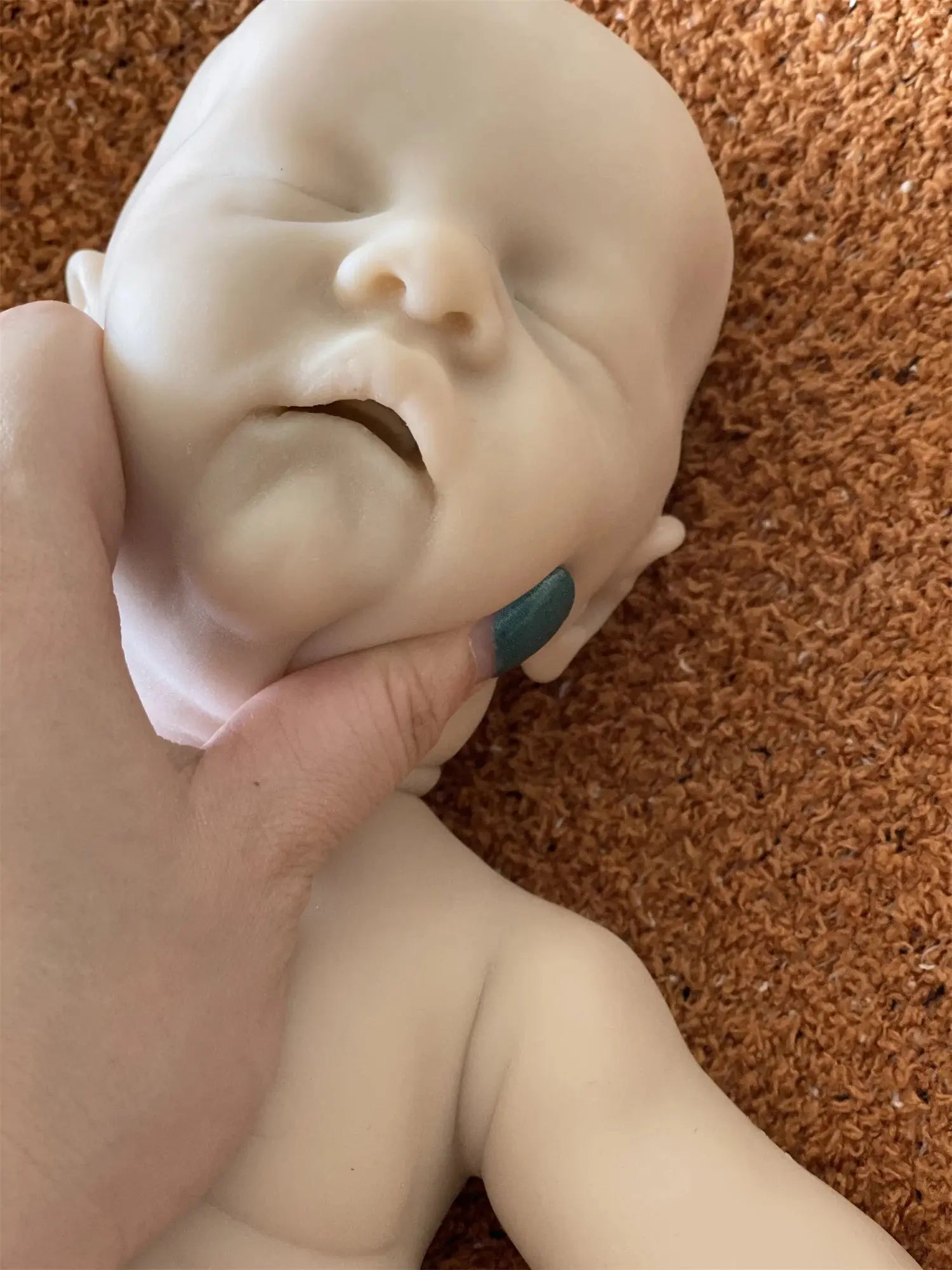 40CM Open Mouth Reborn Dolls Painted Silicone Boy Levi Full Soft Solid Silicone Newborn Baby Dolls Gifts Muñeca Reborn lifelikesiliconereborns.com