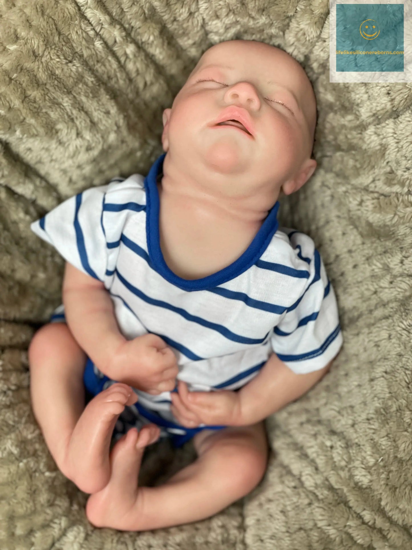 40CM Open Mouth Reborn Dolls Painted/Unpainted Silicone Boy Levi Full Soft Solid Silicone Newborn Baby Dolls Gifts lifelikesiliconereborns.com