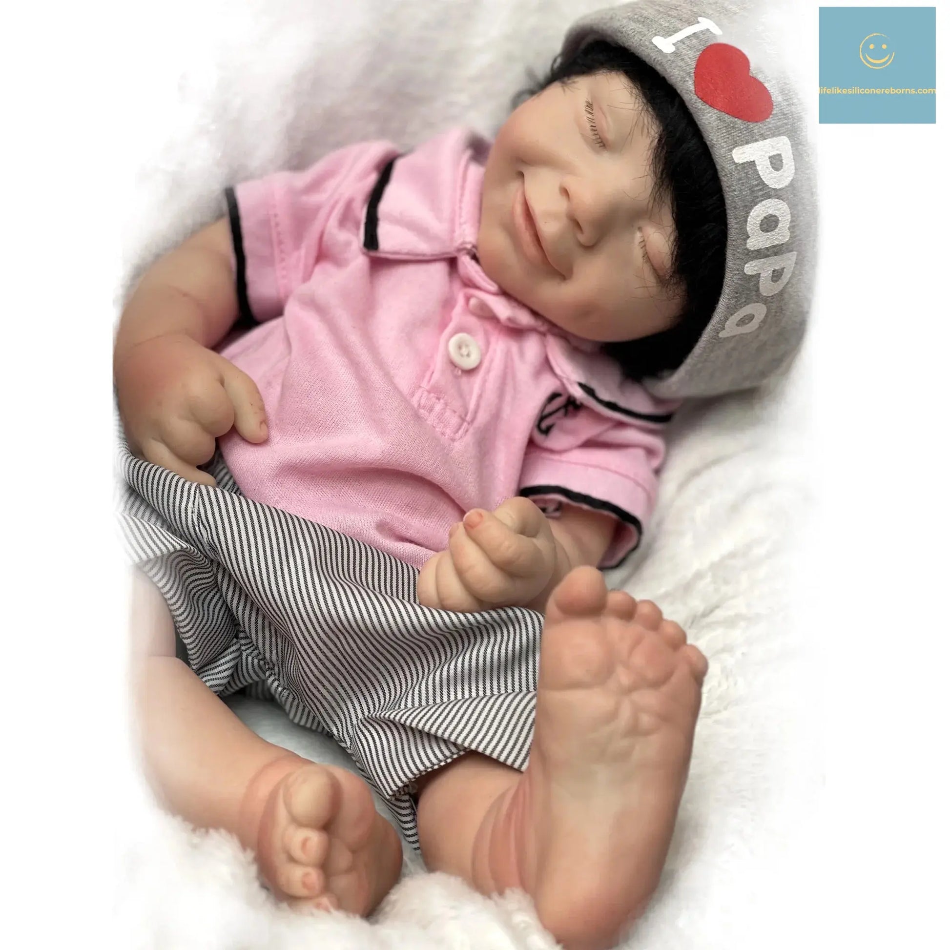 42cm April Whole Body Solid Silicone Bebe Reborn Boy With Rooted Hair Lifelike Reborn Doll Boneca Reborn Corpo De Silicone Doll lifelikesiliconereborns.com