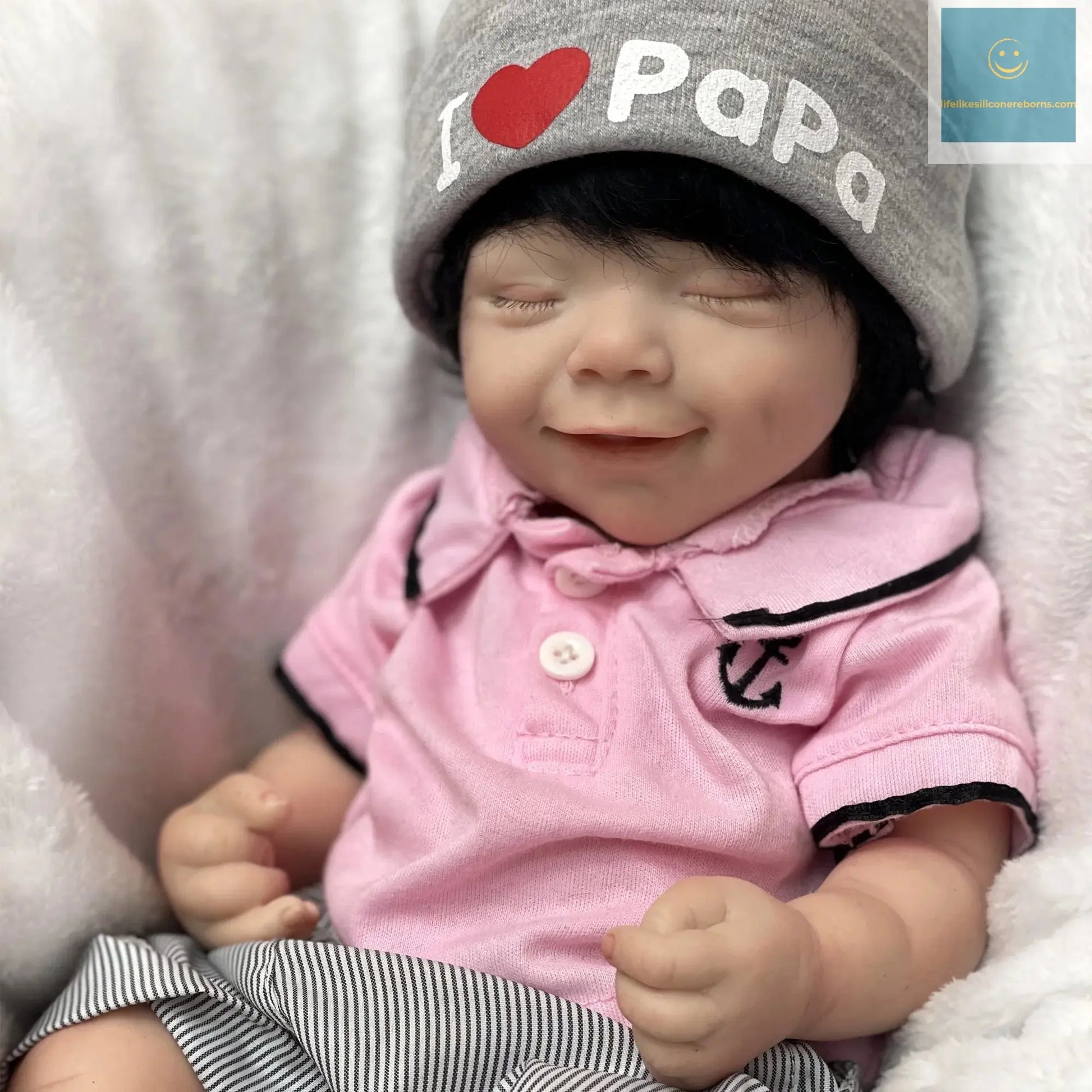 42cm April Whole Body Solid Silicone Bebe Reborn Boy With Rooted Hair Lifelike Reborn Doll Boneca Reborn Corpo De Silicone Doll lifelikesiliconereborns.com