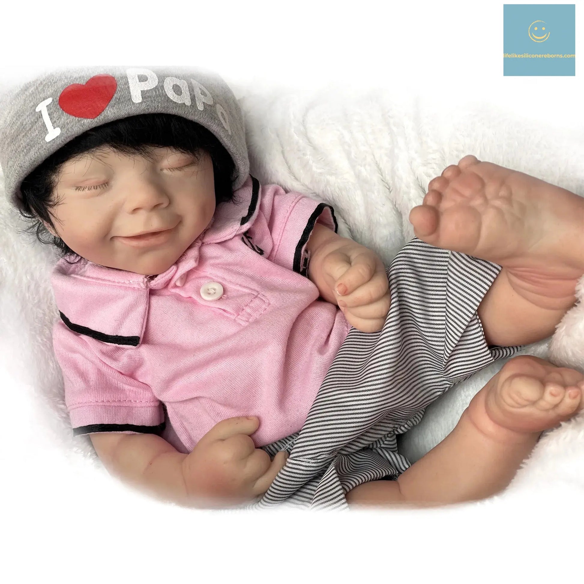 42cm April Whole Body Solid Silicone Bebe Reborn Boy With Rooted Hair Lifelike Reborn Doll Boneca Reborn Corpo De Silicone Doll lifelikesiliconereborns.com