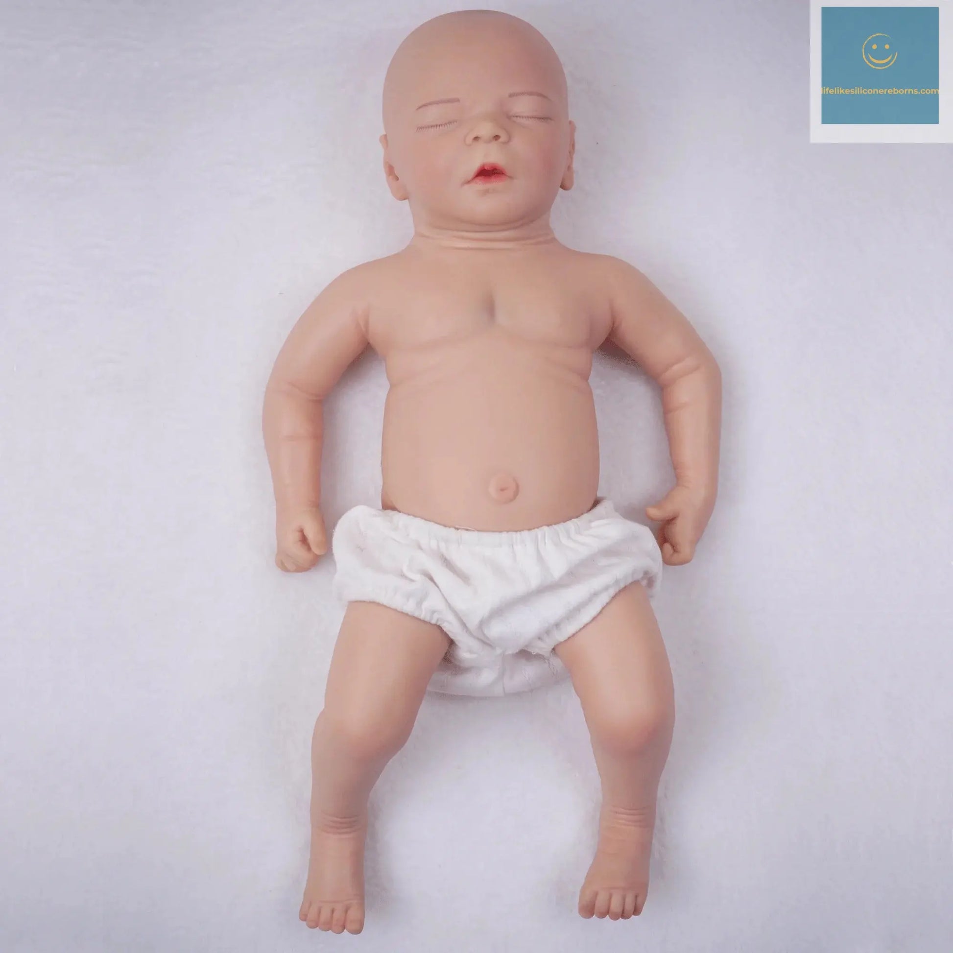 45.5cm all-silicone reborn doll can be made up and dressed up body soft boy, 2.9kg lifelikesiliconereborns.com