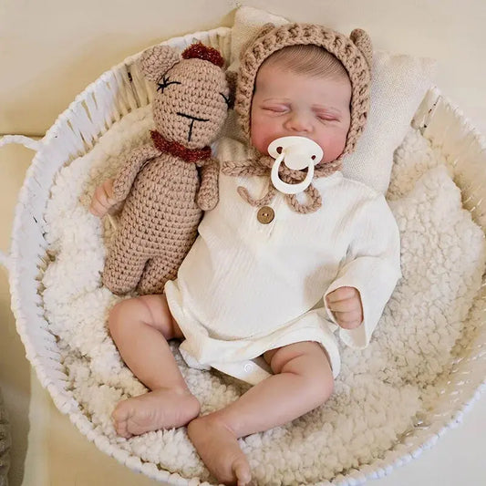 45CM Newborn Baby Reborn Dolls Multiple Layers Painting with Visible Veins Soft Body Lifelike Baby Doll poupée bébé muñecas lifelikesiliconereborns.com