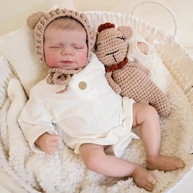 45CM Newborn Baby Reborn Dolls Multiple Layers Painting with Visible Veins Soft Body Lifelike Baby Doll poupée bébé muñecas lifelikesiliconereborns.com