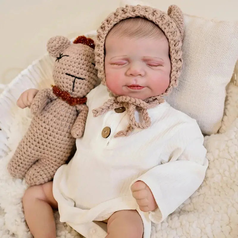 45CM Newborn Baby Reborn Dolls Multiple Layers Painting with Visible Veins Soft Body Lifelike Baby Doll poupée bébé muñecas lifelikesiliconereborns.com