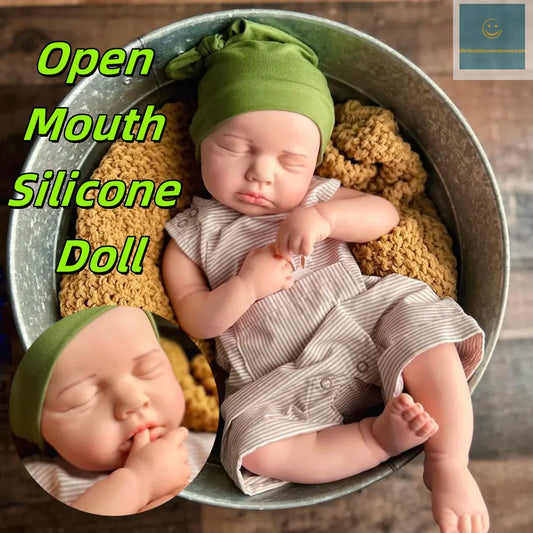 45cm Can Open Mouth Silicone bébé reborn LouLou Girl & Boy With 3D Painted Skin Soft Touch Handmade bebe reborn de silicona lifelikesiliconereborns.com