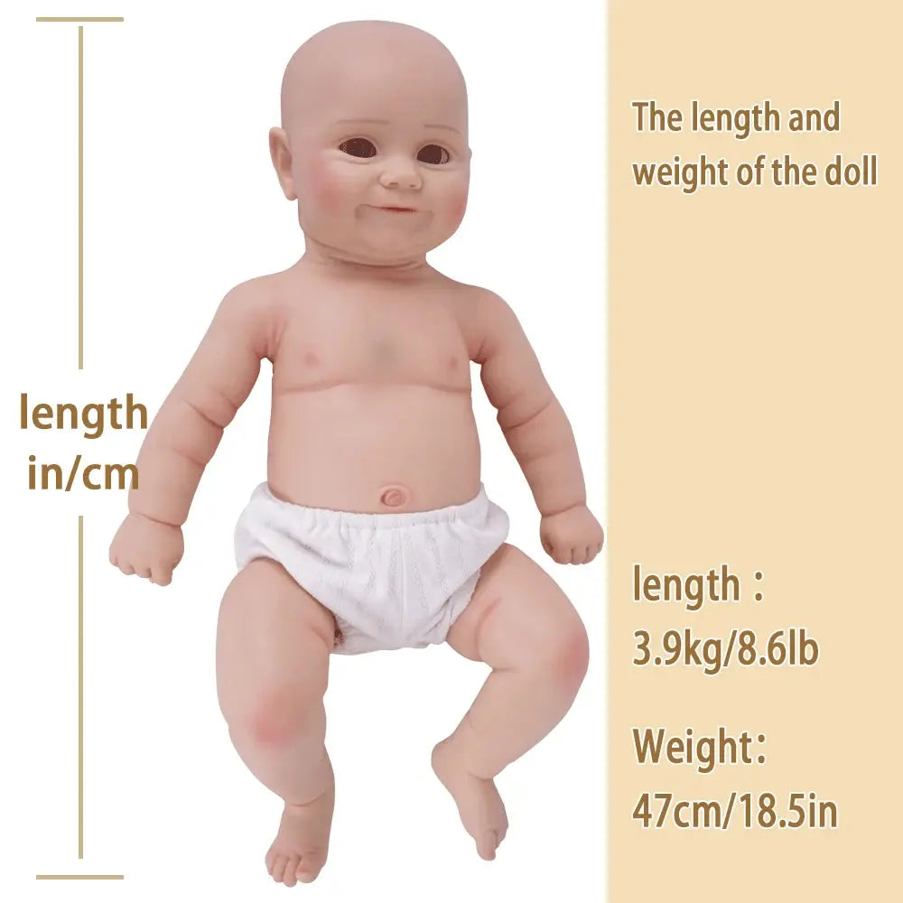 47 cm full silicone reborn doll dressable make-up cute soft girl 4.25 kg lifelikesiliconereborns.com
