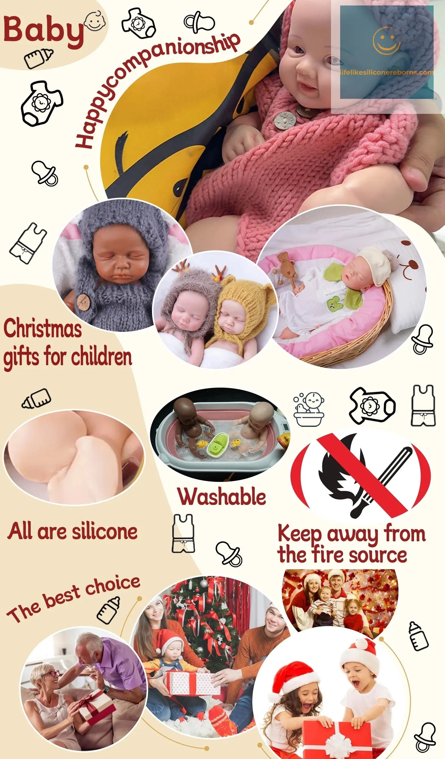 47 cm full silicone reborn doll dressable make-up cute soft girl 4.25 kg lifelikesiliconereborns.com