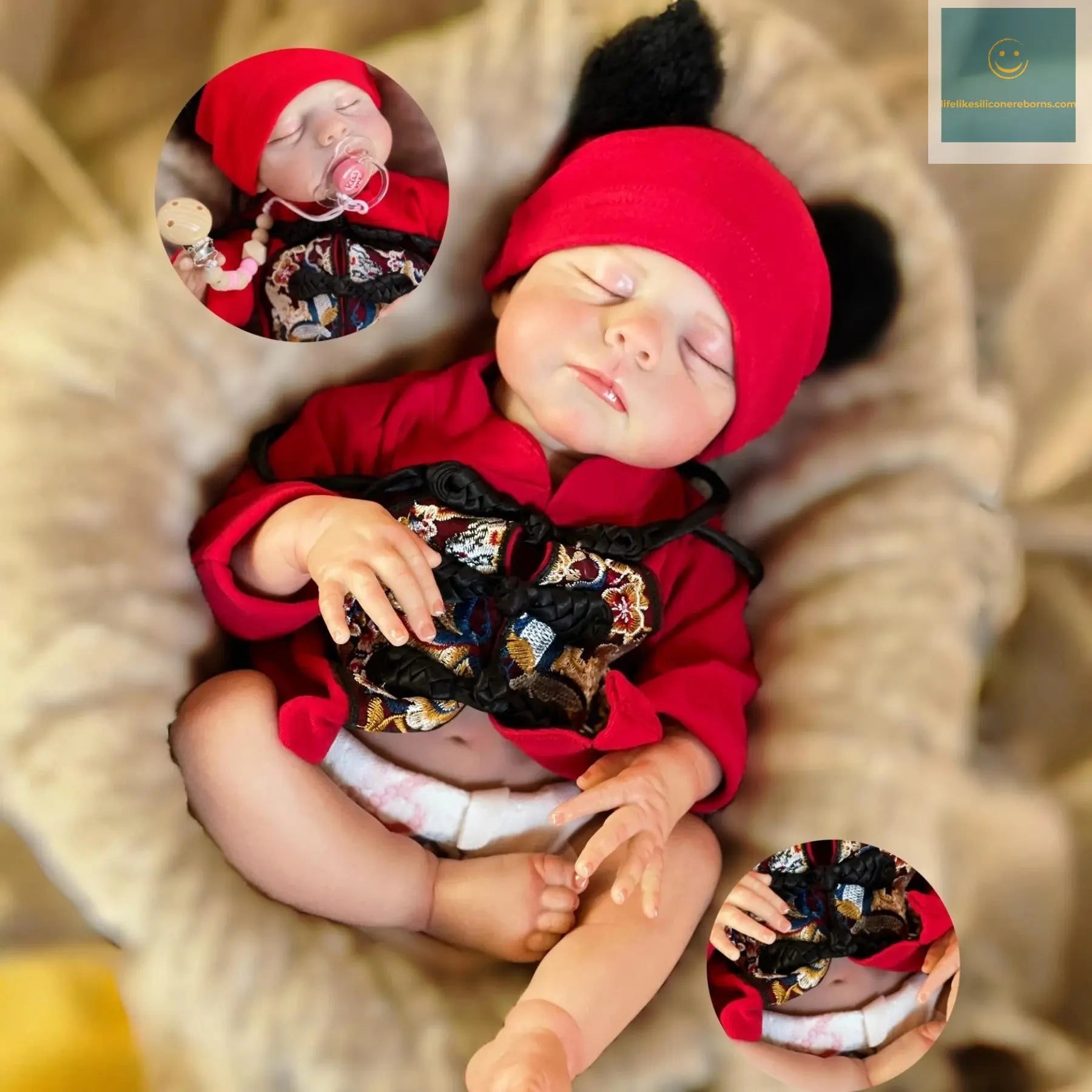 47cm Washable Eric Bebe Reborn Girl With Painted Hair Whole Body Soft Vinyl 3D Paint Skin Handmade Lifelike Real Reborn Doll lifelikesiliconereborns.com