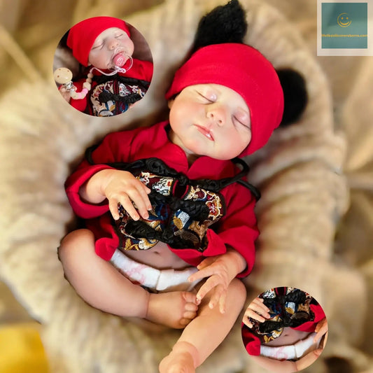 47cm Washable Eric Bebe Reborn Girl With Painted Hair Whole Body Soft Vinyl 3D Paint Skin Handmade Lifelike Real Reborn Doll lifelikesiliconereborns.com