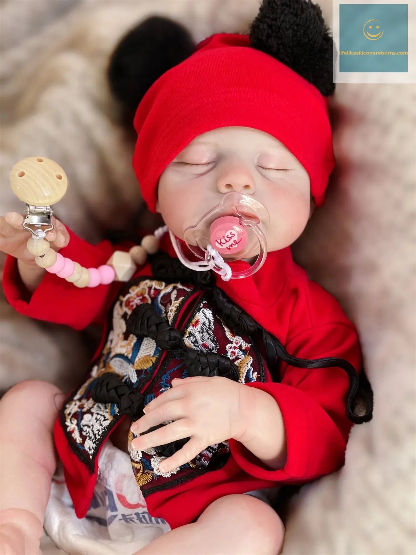 47cm Washable Eric Bebe Reborn Girl With Painted Hair Whole Body Soft Vinyl 3D Paint Skin Handmade Lifelike Real Reborn Doll lifelikesiliconereborns.com
