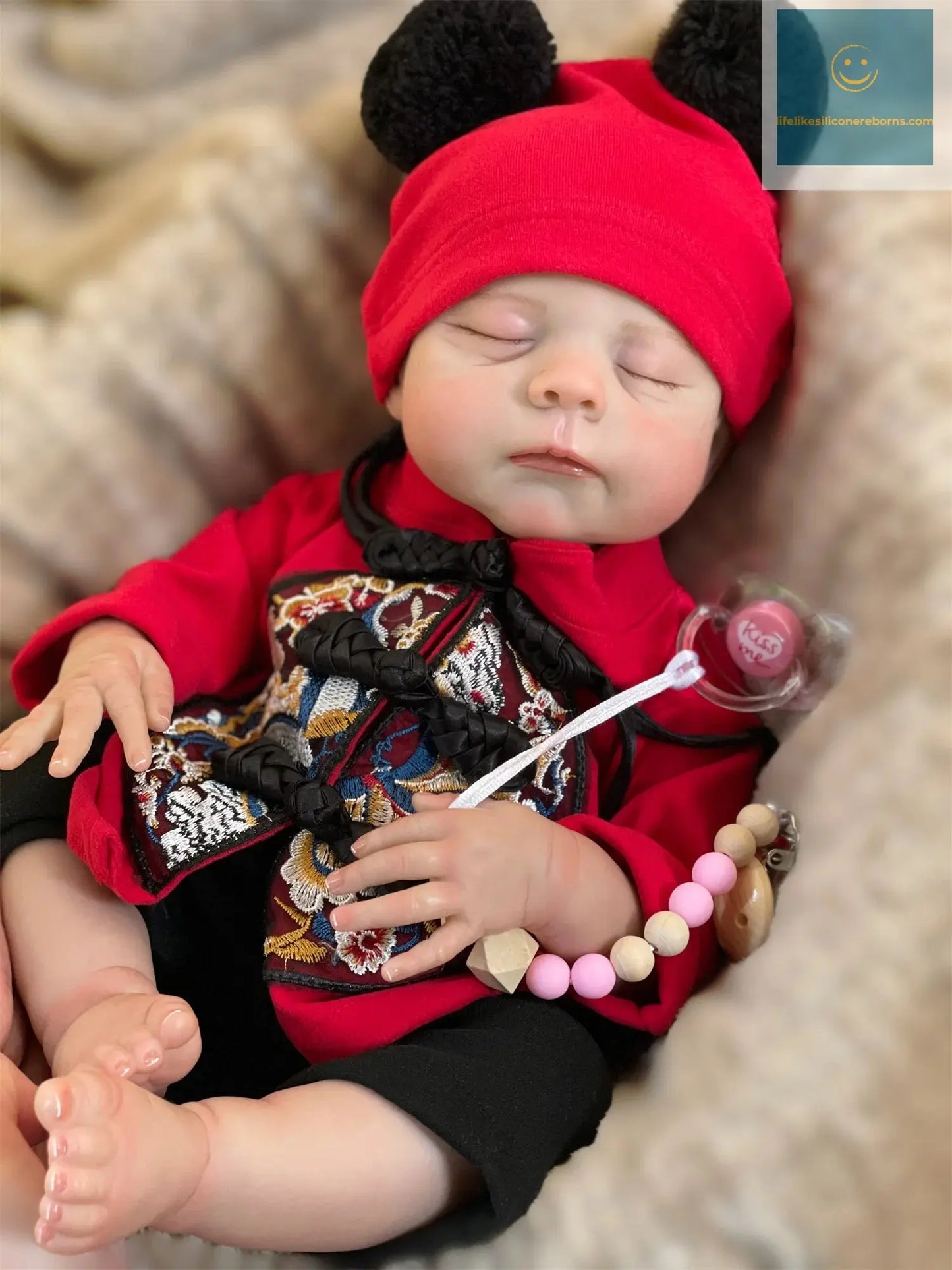 47cm Washable Eric Bebe Reborn Girl With Painted Hair Whole Body Soft Vinyl 3D Paint Skin Handmade Lifelike Real Reborn Doll lifelikesiliconereborns.com