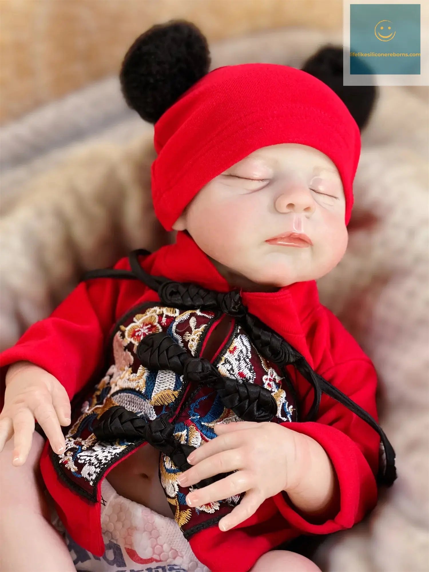 47cm Washable Eric Bebe Reborn Girl With Painted Hair Whole Body Soft Vinyl 3D Paint Skin Handmade Lifelike Real Reborn Doll lifelikesiliconereborns.com
