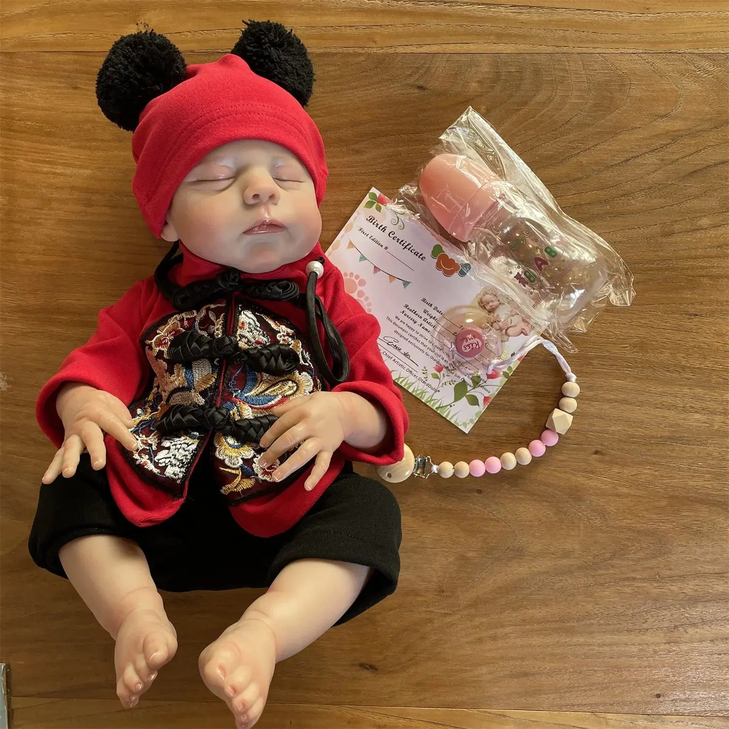 47cm Washable Eric Bebe Reborn Girl With Painted Hair Whole Body Soft Vinyl 3D Paint Skin Handmade Lifelike Real Reborn Doll lifelikesiliconereborns.com