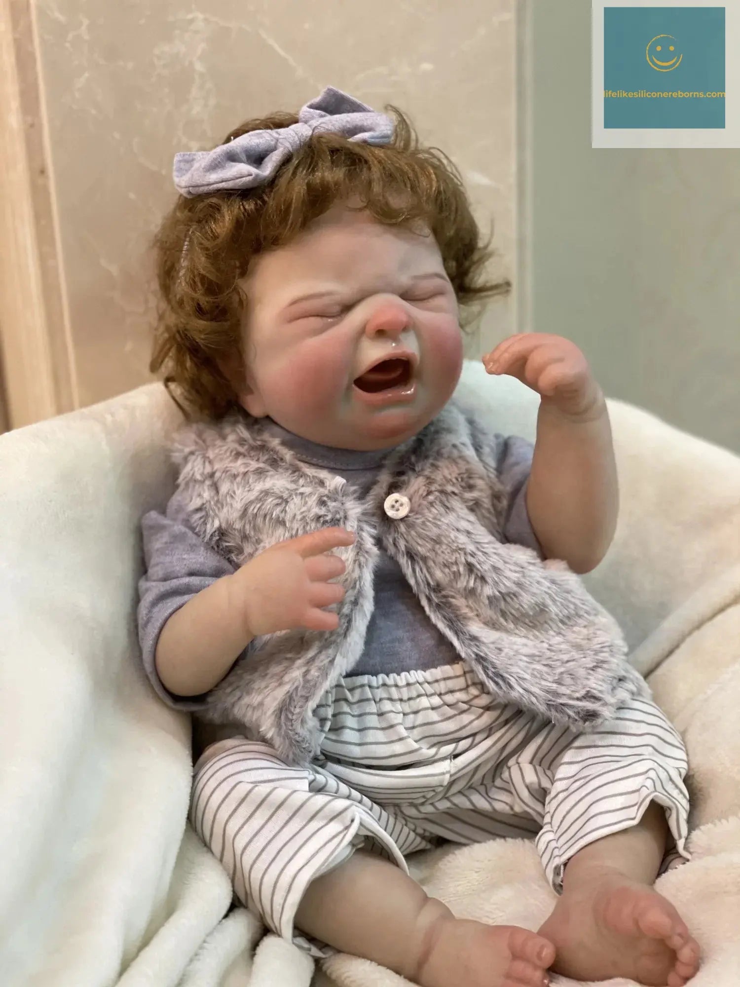 50cm Maria Bebe Reborn Girl Cuddly Full Body Silicone Vinyl Reborn Dolls With Rooted Hair 3D Paint Skin Newborn Doll lifelikesiliconereborns.com