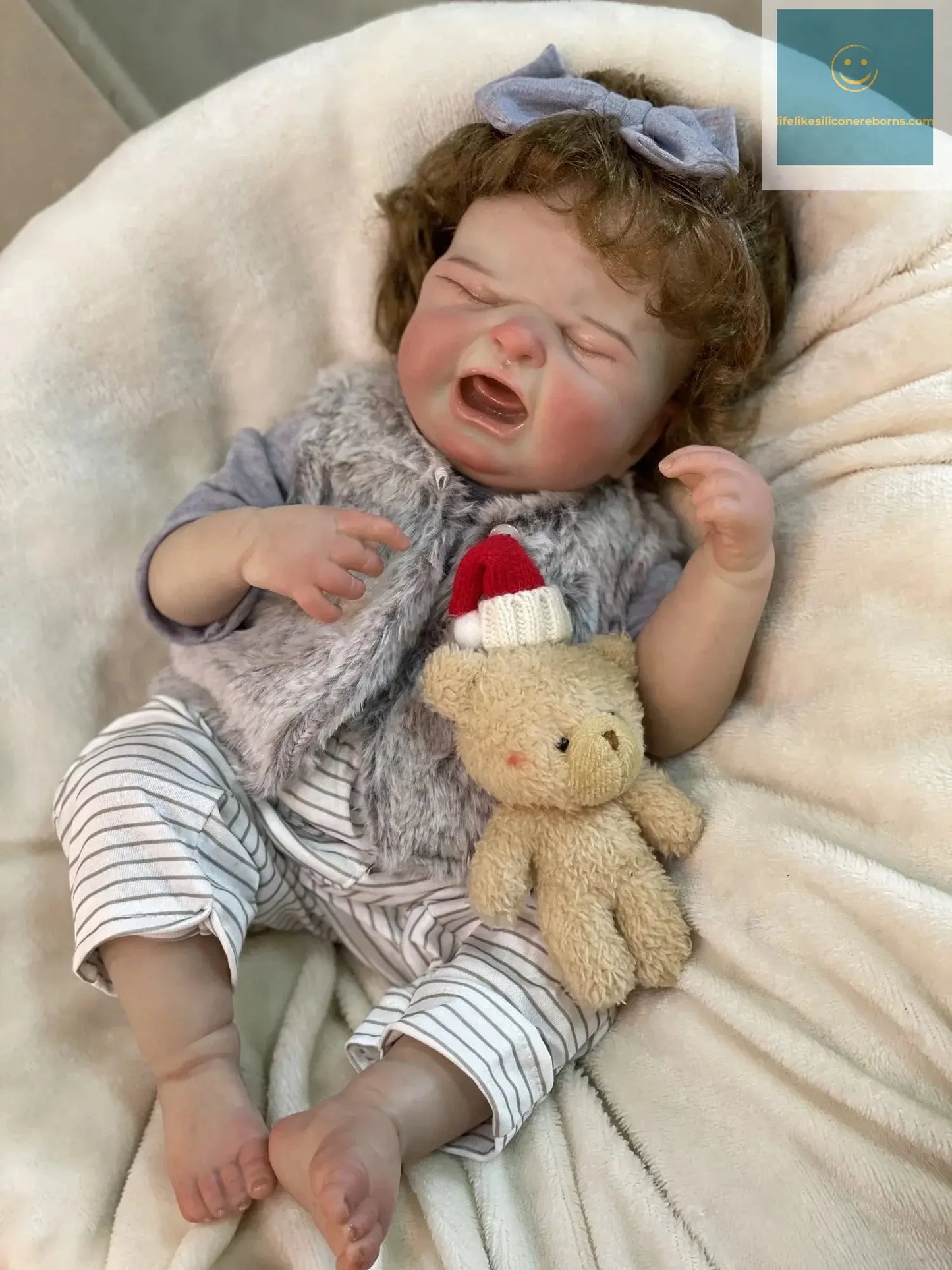 50cm Maria Bebe Reborn Girl Cuddly Full Body Silicone Vinyl Reborn Dolls With Rooted Hair 3D Paint Skin Newborn Doll lifelikesiliconereborns.com
