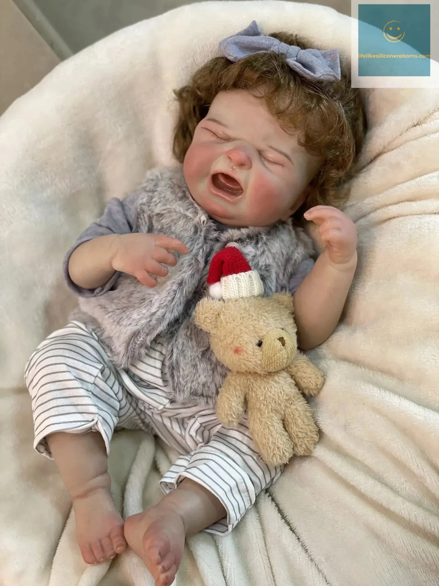 50cm Maria Bebe Reborn Girl Cuddly Full Body Silicone Vinyl Reborn Dolls With Rooted Hair 3D Paint Skin Newborn Doll lifelikesiliconereborns.com