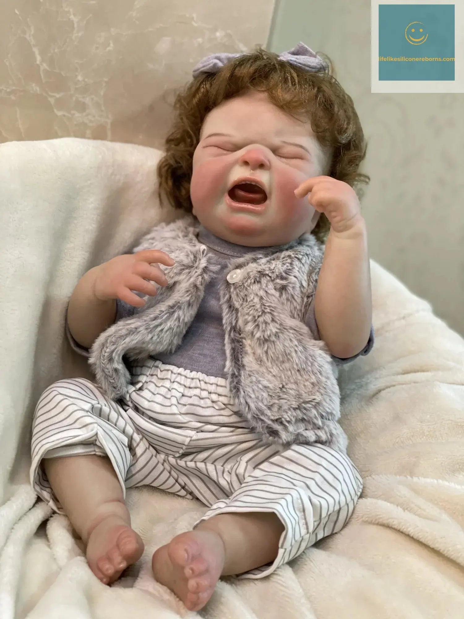 50cm Maria Bebe Reborn Girl Cuddly Full Body Silicone Vinyl Reborn Dolls With Rooted Hair 3D Paint Skin Newborn Doll lifelikesiliconereborns.com