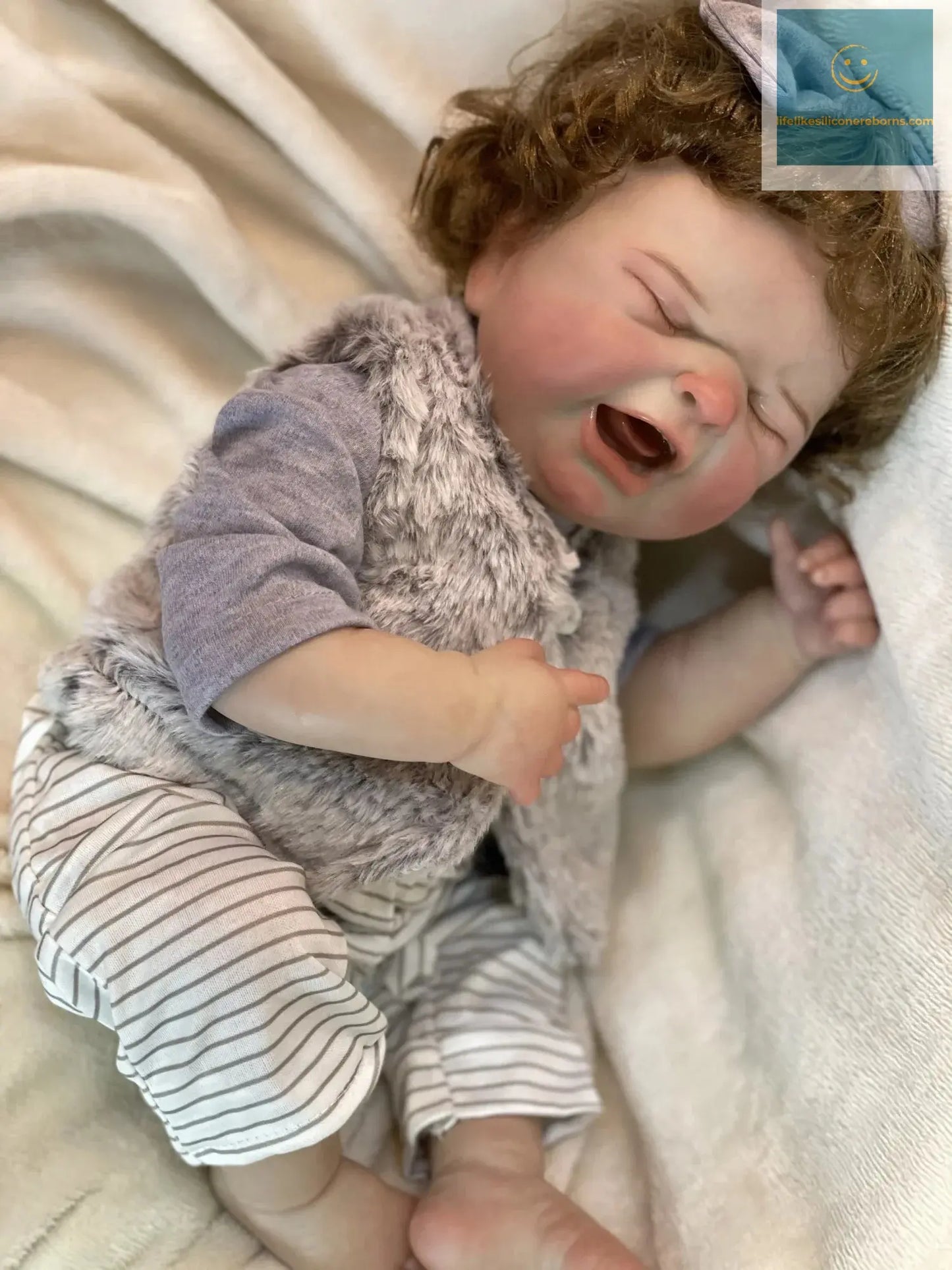 50cm Maria Bebe Reborn Girl Cuddly Full Body Silicone Vinyl Reborn Dolls With Rooted Hair 3D Paint Skin Newborn Doll lifelikesiliconereborns.com