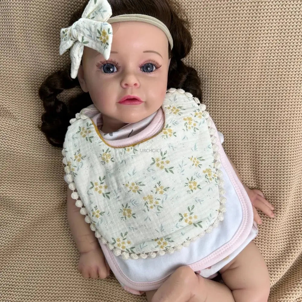 50cm Realistic Flexible Silicone Reborn Baby Girl Lifelike Details Waterproof Materials For Educational Tools Christmas Gift lifelikesiliconereborns.com