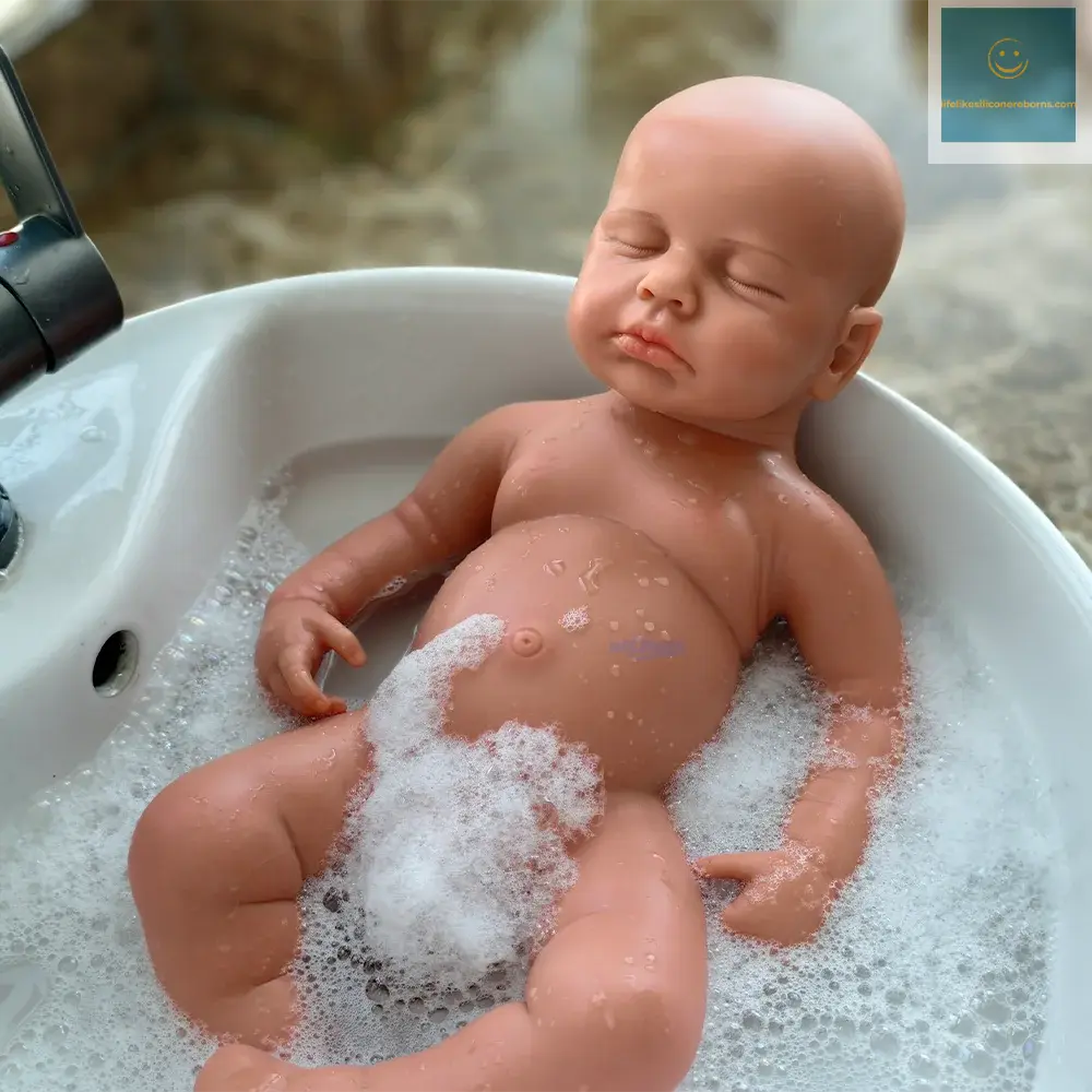 50cm Whole Body Solid Handamde Silicone Reborn Baby Girl Loulou Soft Touch Feeling Realistic Washable Doll Kids Toy lifelikesiliconereborns.com