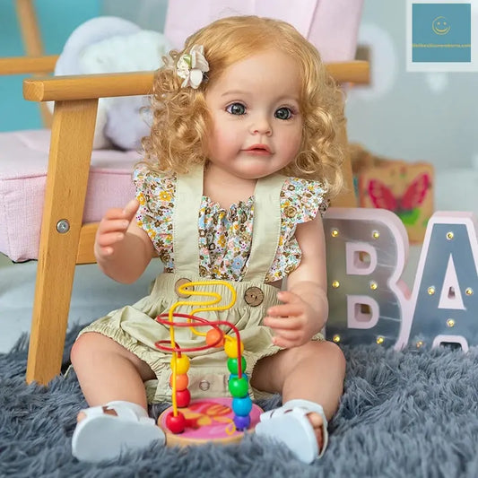 55CM Full Body Silicone Reborn Baby Doll Princess Toddler Girl Sue-Sue Hand-detailed Painting Veins Waterproof Bath Toys lifelikesiliconereborns.com