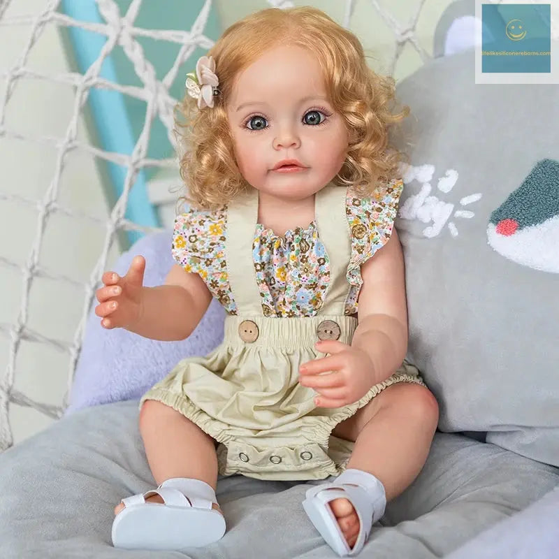 55CM Full Body Silicone Reborn Baby Doll Princess Toddler Girl Sue-Sue Hand-detailed Painting Veins Waterproof Bath Toys lifelikesiliconereborns.com