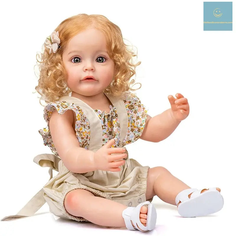55CM Full Body Silicone Reborn Baby Doll Princess Toddler Girl Sue-Sue Hand-detailed Painting Veins Waterproof Bath Toys lifelikesiliconereborns.com
