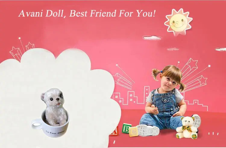 5’’ AVANI DOLL Cute Silicone Baby Puppy Full Body Silicone Mini Dog lifelikesiliconereborns.com