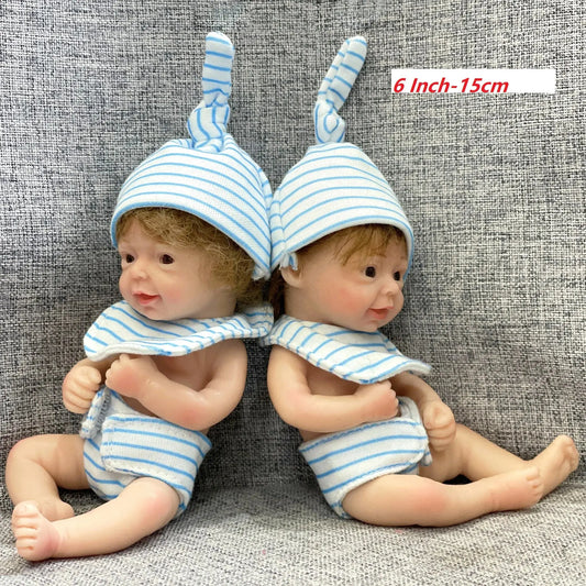 6Inch Mini Palm Full Solid Silicone Bebe Reborn Handmade Realistic Reborn Baby Dolls Lifelike Pеборн Mальчик Cпящий lifelikesiliconereborns.com