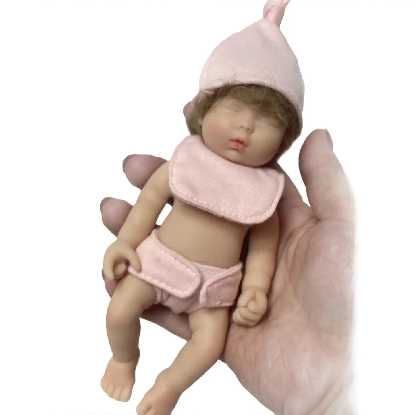 6Inch Mini Palm Full Solid Silicone Bebe Reborn Handmade Realistic Reborn Baby Dolls Lifelike Pеборн Mальчик Cпящий lifelikesiliconereborns.com