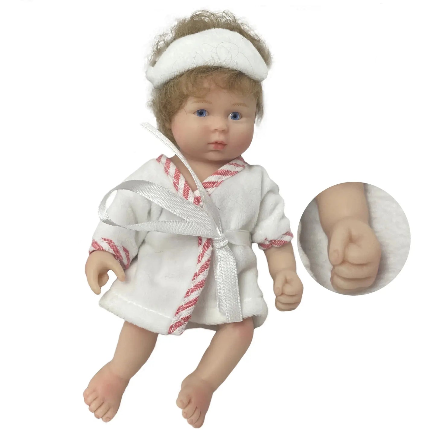 6Inch Mini Palm Full Solid Silicone Bebe Reborn Handmade Realistic Reborn Baby Dolls Lifelike Pеборн Mальчик Cпящий lifelikesiliconereborns.com