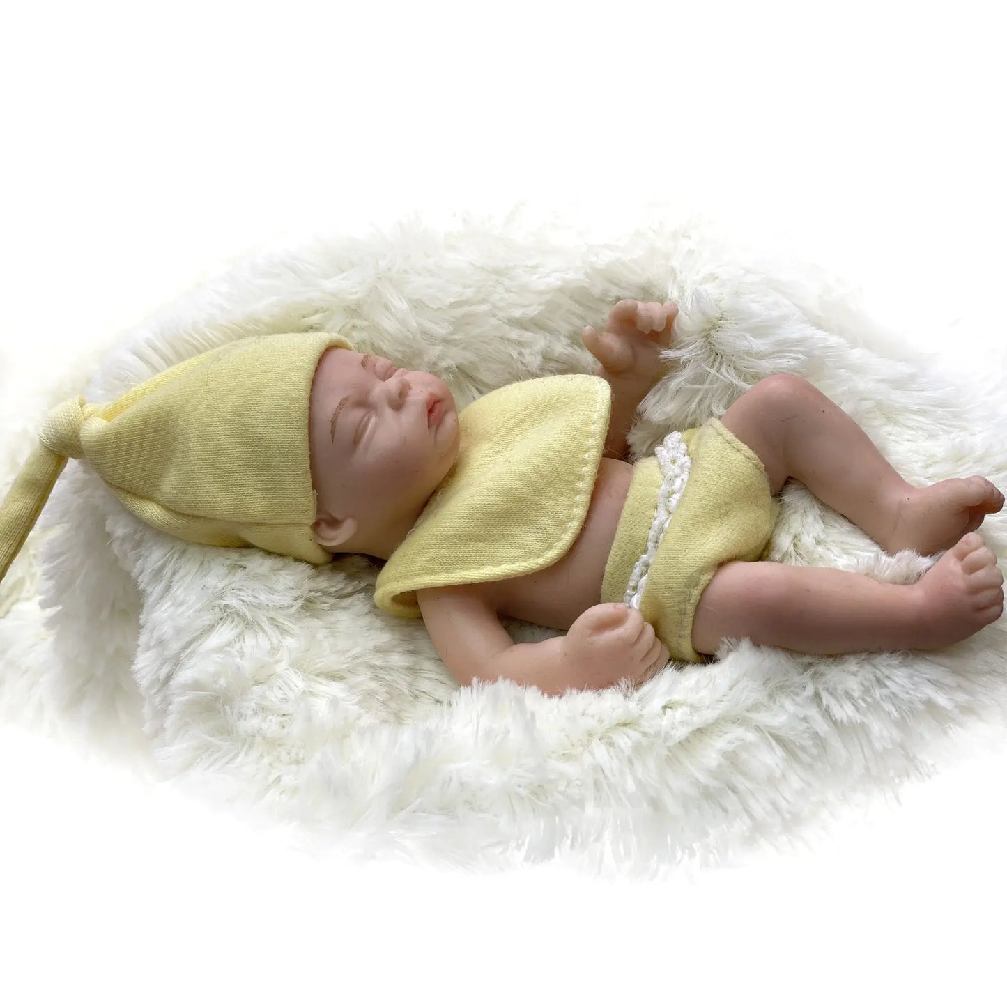 6Inch Mini Palm Full Solid Silicone Bebe Reborn Handmade Realistic Reborn Baby Dolls Lifelike Pеборн Mальчик Cпящий lifelikesiliconereborns.com