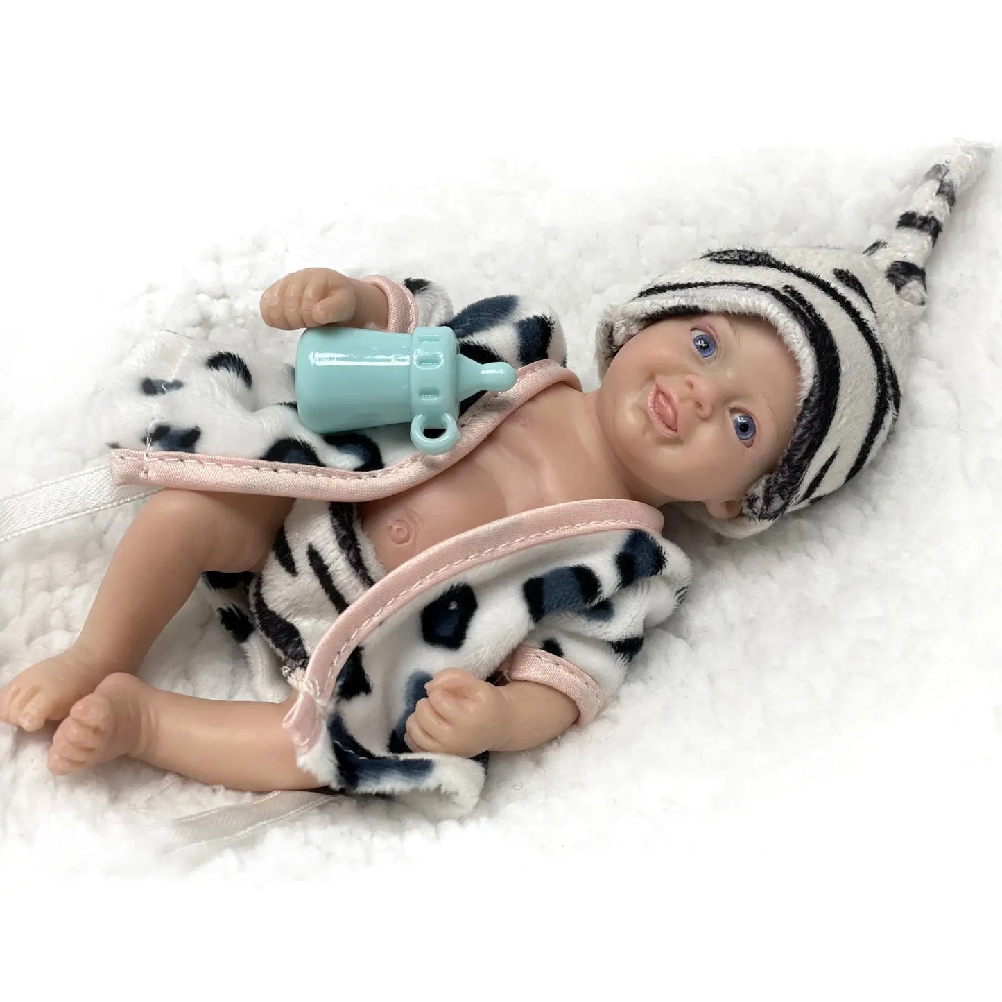 6Inch Mini Palm Full Solid Silicone Bebe Reborn Handmade Realistic Reborn Baby Dolls Lifelike Pеборн Mальчик Cпящий lifelikesiliconereborns.com
