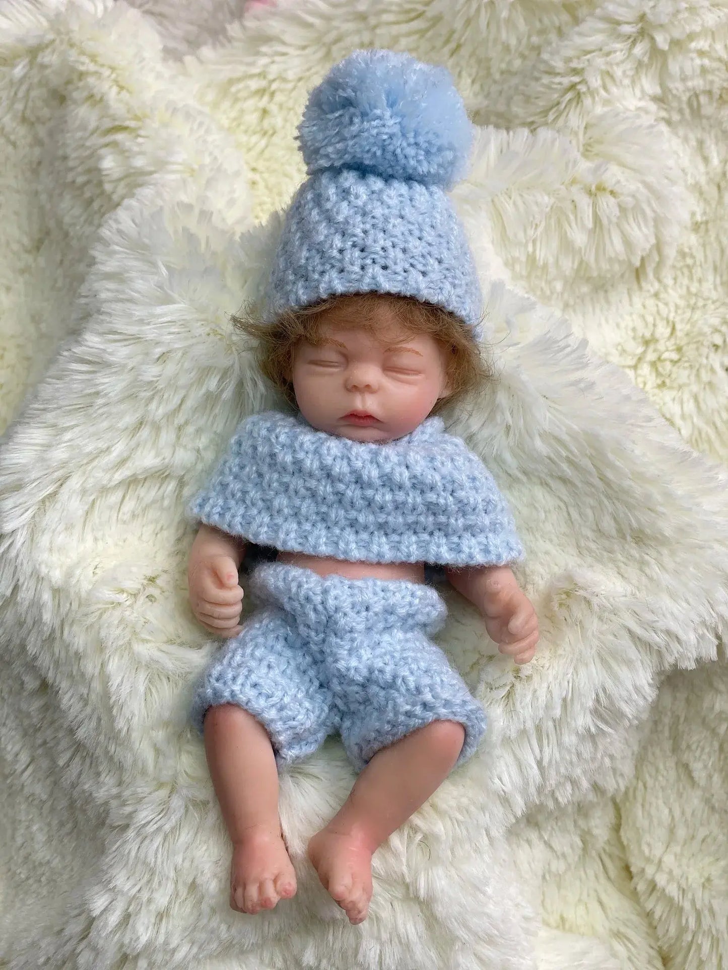 6Inch Mini Palm Full Solid Silicone Bebe Reborn Handmade Realistic Reborn Baby Dolls Lifelike Pеборн Mальчик Cпящий lifelikesiliconereborns.com