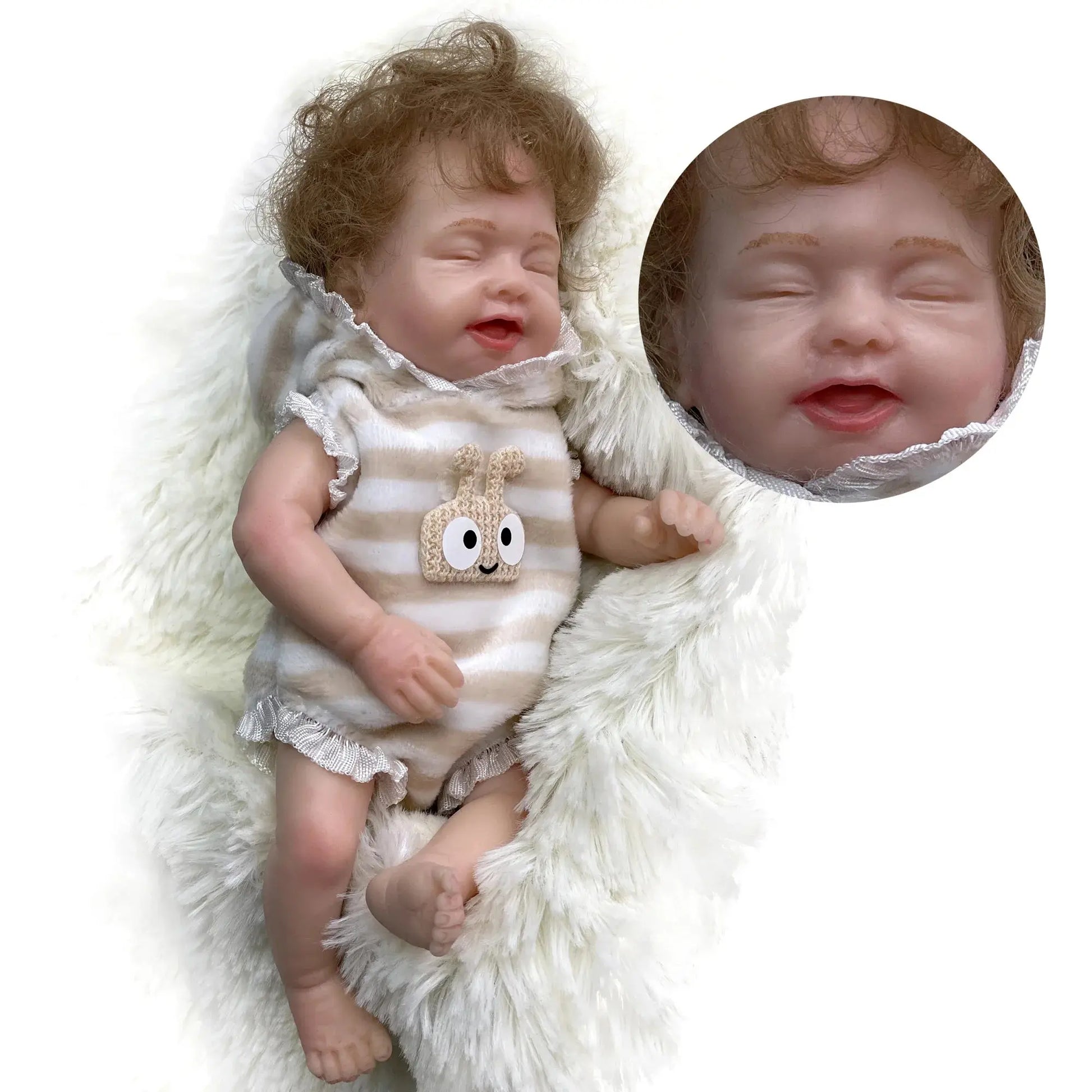 6Inch Mini Palm Full Solid Silicone Bebe Reborn Handmade Realistic Reborn Baby Dolls Lifelike Pеборн Mальчик Cпящий lifelikesiliconereborns.com