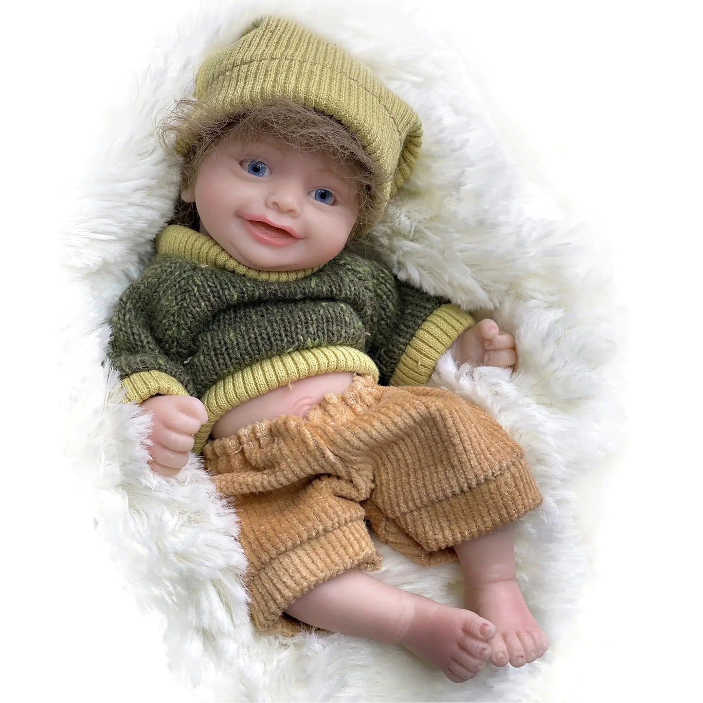 6Inch Mini Palm Full Solid Silicone Bebe Reborn Handmade Realistic Reborn Baby Dolls Lifelike Pеборн Mальчик Cпящий lifelikesiliconereborns.com